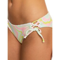 Roxy Full Coverage Reversible Tropics Hype Hipster Bikini Bottom Green Pink XS