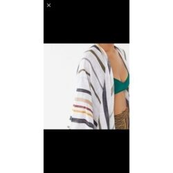 NWOT Stripe Ruana Wrap Poncho 
