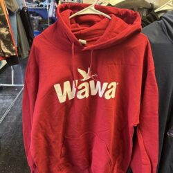 Wawa Red Adult Hoodie With White Logo