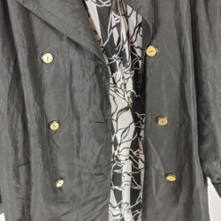 St. John Black Jacket With Floral Lining