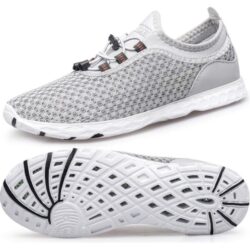 DOUSSPRT Women’s Grey Water Shoes Quick Drying Sports Aqua Shoes. Size 6