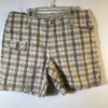 Womens Columbia Plaid Cotton Shorts Tan Brown 10/6 Pockets