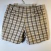 Womens Columbia Plaid Cotton Shorts Tan Brown 10/6 Pockets - Image 2