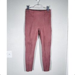 Spanx High Waisted Faux Suede Pink Leggings Womens Size Large