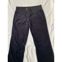 Y2K Old Navy Women’s Velour Low Rise Tracksuit Pants Black Small