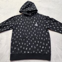 Volcom Men’s Black AOP Pullover Hoodie Size Small