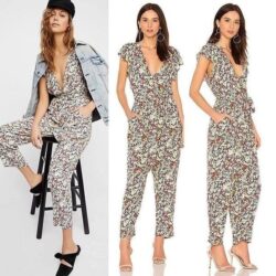 Free People Floral Jumpsuit 