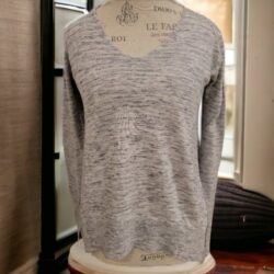 Zara Gray Knit Long Sleeve Top