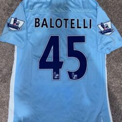 BALOTELLI #45 Manchester City 11/12 home blue jersey large premier league win