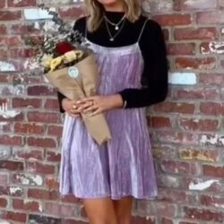 WILD FABLE Lilac Lavender Purple Crushed Velvet Velour Sleeveless Y2K Mini Dress
