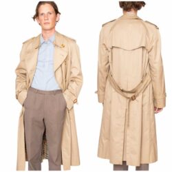 Burberry London Men Double Breasted Trench Coat Size 40R