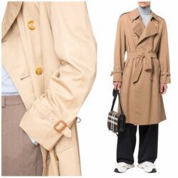 Burberry London Men Double Breasted Trench Coat Size 40R