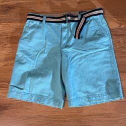 Izod Men’s Blue Shorts Flat Front 34 Waist 10.5 Inseam