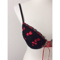Frederick’s of Hollywood Lingerie Bra Floral Lace Heart