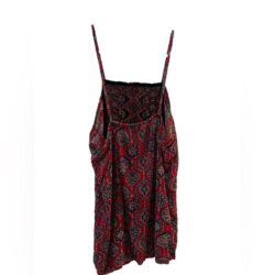 Lucky Brand embroidered red boho spaghetti strap top