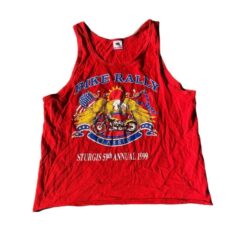 Sturgis Bike Rally 1999 cut hem tank. Mens size large Mens size large. Red.