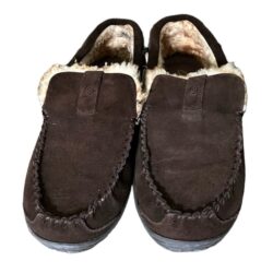 Clarks Warren Leather Moccasin Clog Slippers