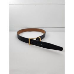 Madison Studio Belt NWT Genuine Ravine Leather Black Workwear Preppy Solid Brass