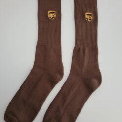 UPS Cushioned Over-the-calf Crew Brown Socks