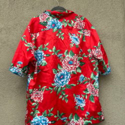 Hilo Hattie’s Vintage Hawaiian Shirt Red Hibiscus Floral L 1970s Made in USA XXL
