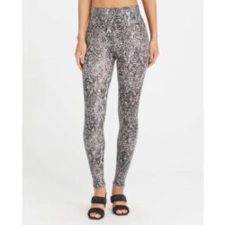 Spanx textured faux leather snakeskin shapewear S leggings
