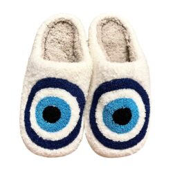 Plush Evil Eye Slippers   Size 38 / 7.5-8 in Women’s  Brand new, super cute and