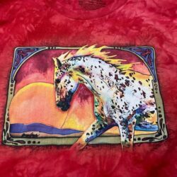 The mountain horse running into the sunset red t shirt