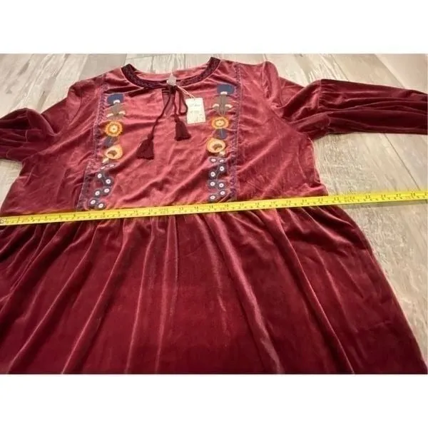 L love boutique plus size faux, velvet midi dress size 2X - Image 10