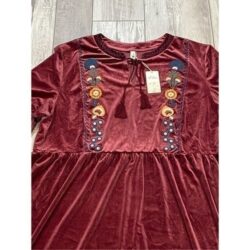 L love boutique plus size faux, velvet midi dress size 2X