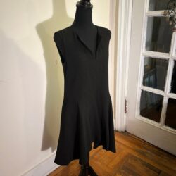 BCBG MAXAZRIA black high/low sleeveless dress