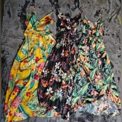 SHEIN Belted Tropical Print Cami Dress Bundle