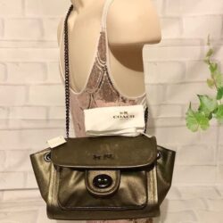 Coach F33553 / 33553 Ranger Flap Metallic Shoulder Bag  MSRP $350