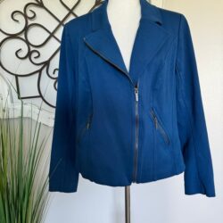 LANE BRYANT Size 18 Blue Moto 