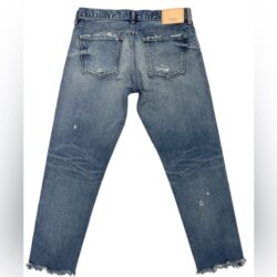 Moussy Vintage Kelley Tapered Deep Blue Jeans Ankle Jeans Raw hem Size 29