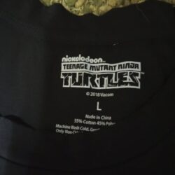 Mens Large Teenage Mutant Ninja Turtle Black Sleeveless Workout/Muscle Top