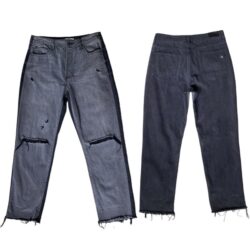 Hidden Tracey High Rise Straight Leg Crop Fit Distressed Jeans Black, size 30