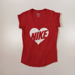 The NIKE Tee Athletic Cut Red Heart