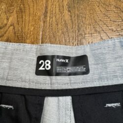 Hurley Men’s H2O-Dri Breathe Walkshort Stretch Golf Shorts Light Grey Size 28