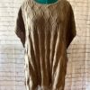 Sonoma Cable Knit Sweater Poncho Fringe L/XL Oversized Fit