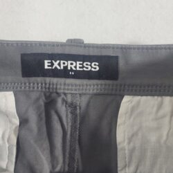 Express Mens Chino Shorts Size 28 x 10 Gray Flat Front Pockets Lightweight