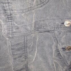 Vintage VTG Lee Gray Corduroy Overalls Size Small