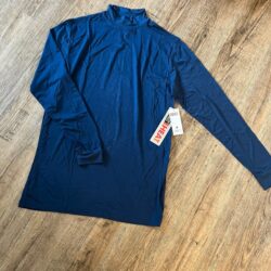 Black and blue mock neck long 