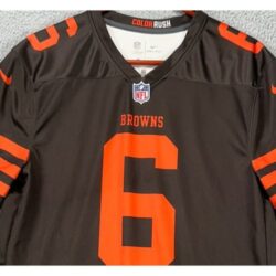 Cleveland Browns Shirt Mens Medium Dri-Fit Brown Baker Mayfield Jersey NFL Nike