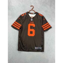 Cleveland Browns Shirt Mens Medium Dri-Fit Brown Baker Mayfield Jersey NFL Nike