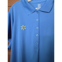 Walmart Polo Shirt Womens Size 2XL Blue Associate Work Uniform Short Sleeve