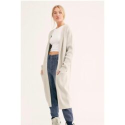 Free People Run To You Cardigan in Gray Duster Sweater Jacket Women’s Small $168