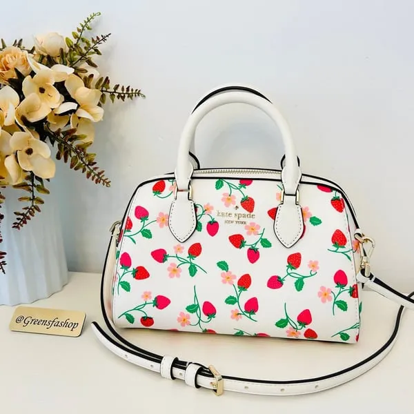 Kate Spade Purse Madison Strawberry Duffle Crossbody Bag
