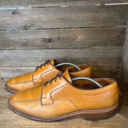 Mens Allen Edmonds Hillcrest Brown Leather Bicycle Toe Dress Shoes Size 11 D GUC