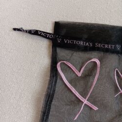 Victorias secret mesh hearts lingerie bag
