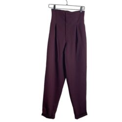 Bebe Wool High Waist Parachute Pants 8 Maroon